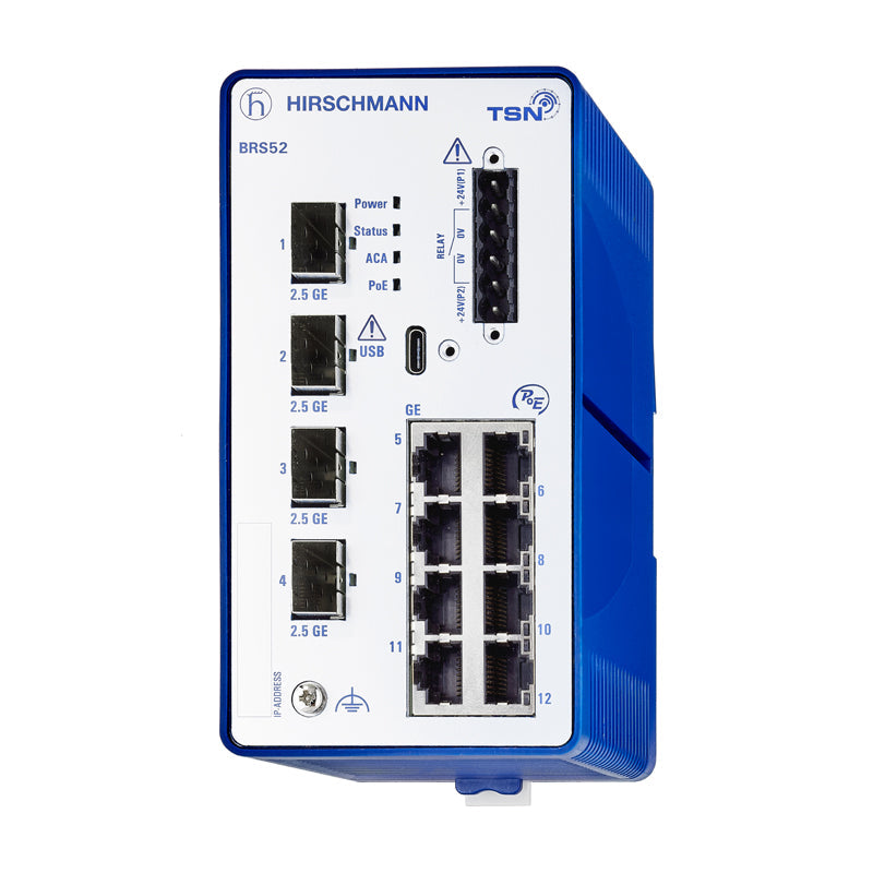 BRS52 Series - Gigabit Ethernet, PoE | IndustrialComms